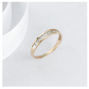 9CT GOLD BAGUETTE 30PT CUT DIAMOND ETERNITY