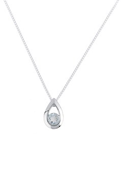 9ct Gold Blue Cubic Zirconia Set Pendant