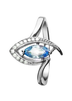 Blue Topaz and Diamond Ring `PR5047