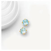 9ct Gold Blue Topaz Earrings