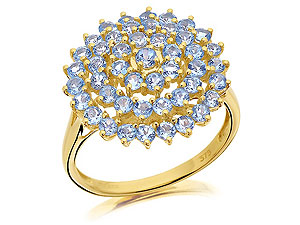 9ct Gold Blue Topaz Multi Stone Ring - 180946
