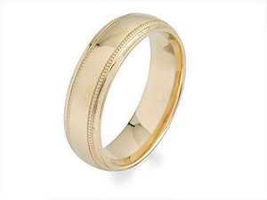 9ct gold Brides Court Beaded Wedding Ring 184276-N
