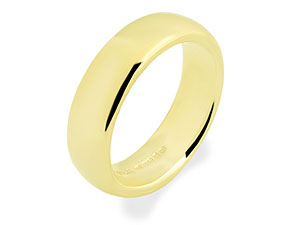 9ct Gold Brides Court Wedding Ring 6mm - 185751