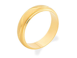 9ct gold Brides Wavy Band Wedding Ring 184392-L