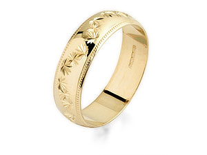9ct gold Brides Wedding Ring 184357-M