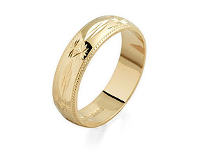 9ct gold Brides Wedding Ring 184381-R