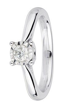 9ct Gold Brilliant Cut Diamond Ring