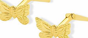 9ct Gold Butterfly Andralok Earrings - 6mm -
