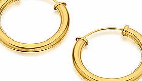 9ct Gold Capped Hoop Earrings 17mm - 074180