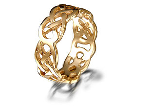 9ct gold Celtic Grooms Wedding Ring 184244-U