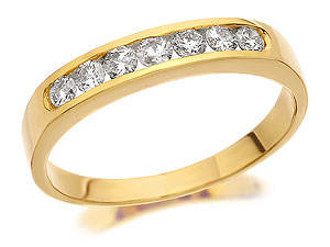 9ct Gold Channel Set Diamond Half Eternity