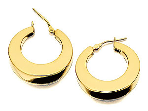 9ct gold Chunky Hoop Earrings 074107