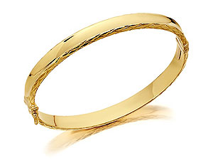 9ct gold Concave Bangle 079025