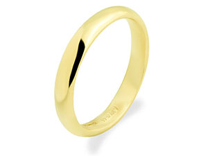 9ct Gold Court Brides Wedding Ring 3mm SIZES J
