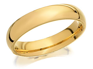 9ct Gold Court Brides Wedding Ring 4mm - 185720