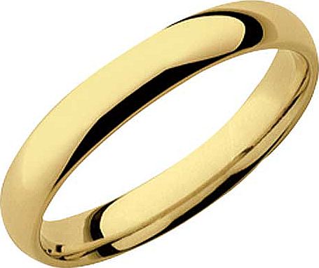 9ct Gold Court Shape Wedding Ring - 3mm