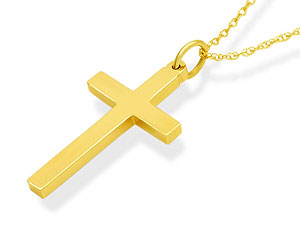 9ct gold Cross and Chain 186676