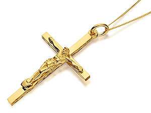 9ct Gold Crucifix And Chain - 186665