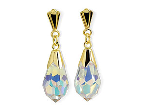 9ct gold Crystal Andralok Drop Earrings 073910