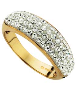 9ct Gold Crystal Band Ring