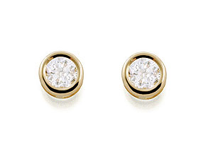 9ct Gold Cubic Zirconia Birthstone Earrings -