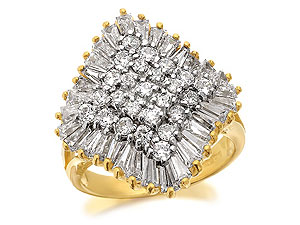 9ct Gold Cubic Zirconia Cluster Ring - 186547