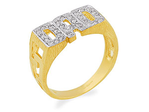 9ct Gold Cubic Zirconia Dad Ring - 183503
