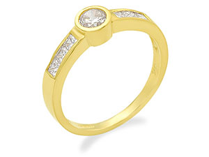9ct gold Cubic Zirconia Ring 186145-R