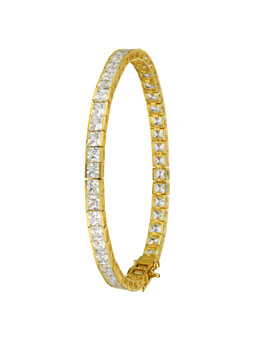 9ct Gold Cubic Zirconia Tennis Bracelet 11050026