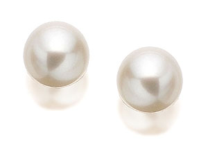 9ct Gold Cultured Pearl Stud Earrings 3.5mm -