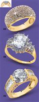 9ct gold CZ Cluster Ring