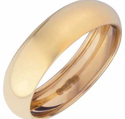 D-Shape 6mm Wedding Ring - Size M