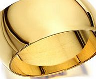 9ct Gold D Shaped Brides Wedding Ring 10mm -