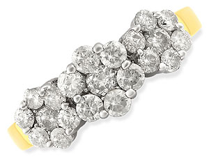 9ct gold Daisy Diamond Cluster Ring 045907-K