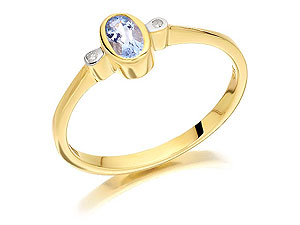 9ct Gold Diamond And Aquamarine Birthstone Ring
