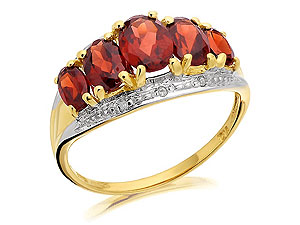 Diamond And Garnet Ring - 181467