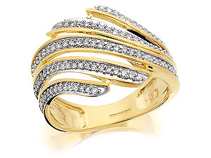 9ct Gold Diamond Band Ring 0.25ct EXCLUSIVE -