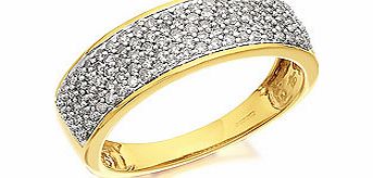 9ct Gold Diamond Band Ring 0.5ct - 046115