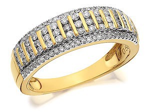 9ct Gold Diamond Band Ring 0.5ct - 049318
