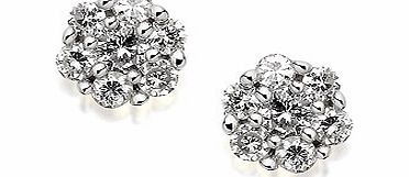 9ct Gold Diamond Cluster Earrings 0.33ct per