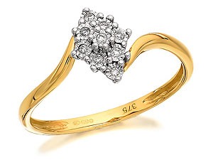 Diamond Cluster Ring 5pts - 046020