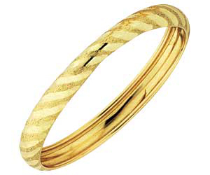 9ct Gold Diamond Cut and Satin Twist Ring