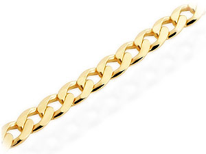 9ct gold Diamond-Cut Link Solid Curb Chain 075621