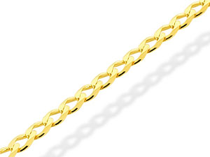 9ct Gold Diamond Cut Solid Link Curb Chain 18``