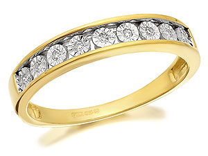 9ct Gold Diamond Half Eternity Ring - 048031