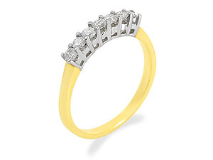 9ct Gold Diamond Half Eternity Ring 0.33ct -