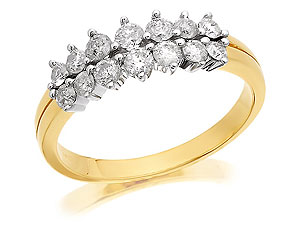 9ct Gold Diamond Half Eternity Ring 0.75ct -