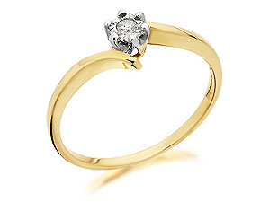 9ct Gold Diamond Ring - 045111
