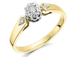 9ct Gold Diamond Ring - 045112