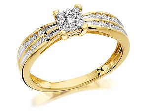 9ct Gold Diamond Ring 0.25ct - 046033